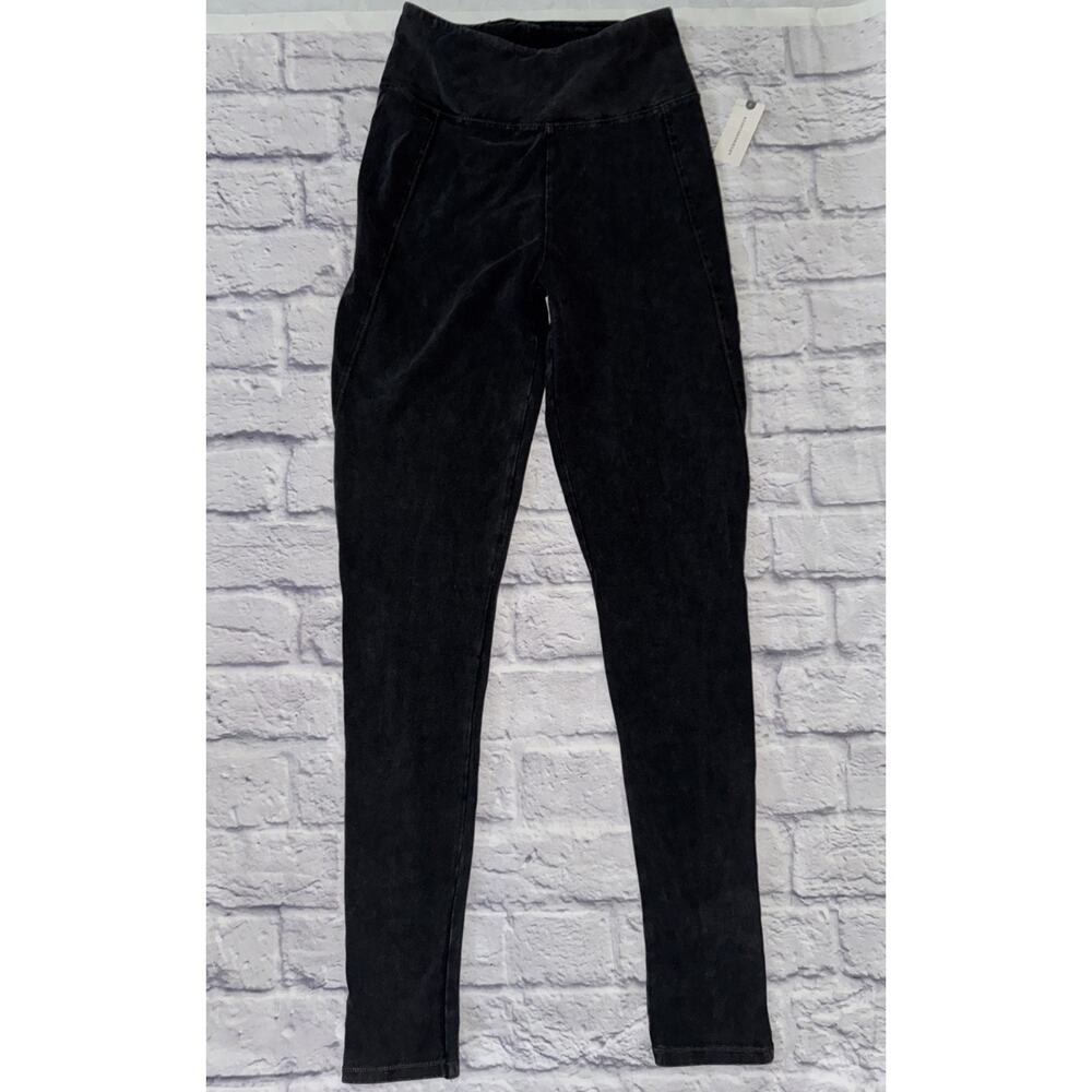 NEW Anthropologie Saturday Sunday Weathered Black Leggings XS Knit